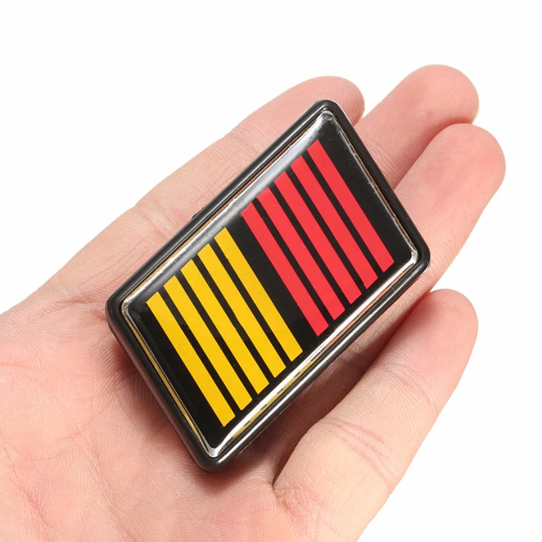 

1set High Quality Waterproof Red Yellow Black Ralliart Stripe Bar Grille Emblem Badge For Mitsubishi Car Badge Sticker