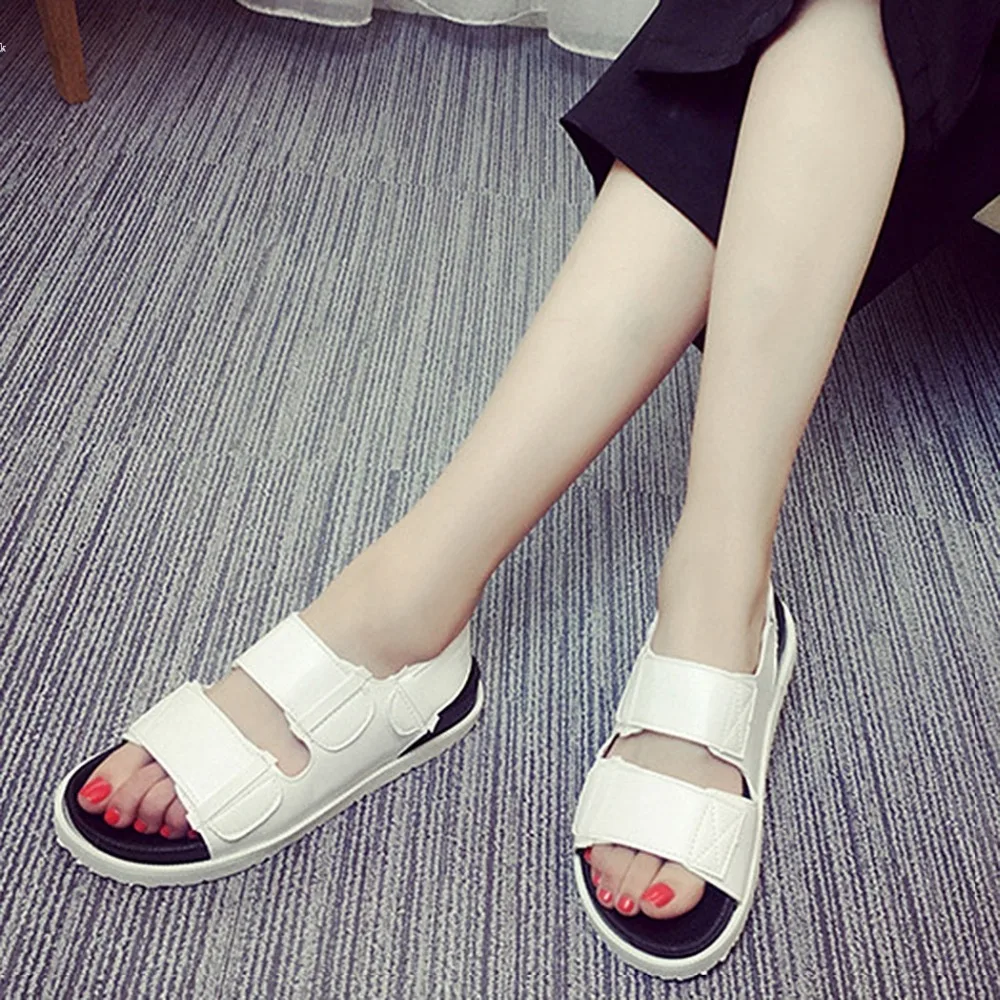 2017 Новый Летний Открытый Пляж Писк Обуви Женщины Повседневная ПУ Пляжные