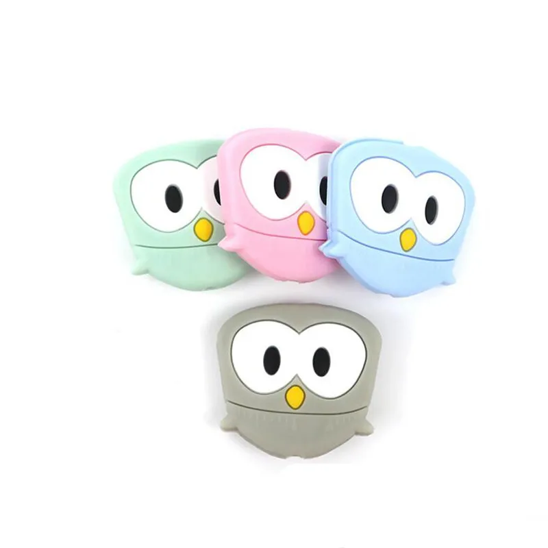 Owl Silicone Beads BPA Free Material For DIY Baby Teething Necklace Accessories Molar Toy Teether Pendant Gift Toddler Toys | Мать и