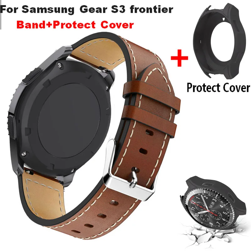 Кожаный ремешок для часов 2 в 1 браслет Samsung Gear S3 Frontier band + защитный чехол Frontier|bracelet