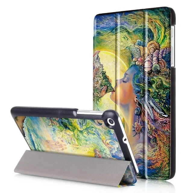 Окрашенный чехол из искусственной кожи для Huawei MediaPad T1 7 0 Тонкий Магнитный