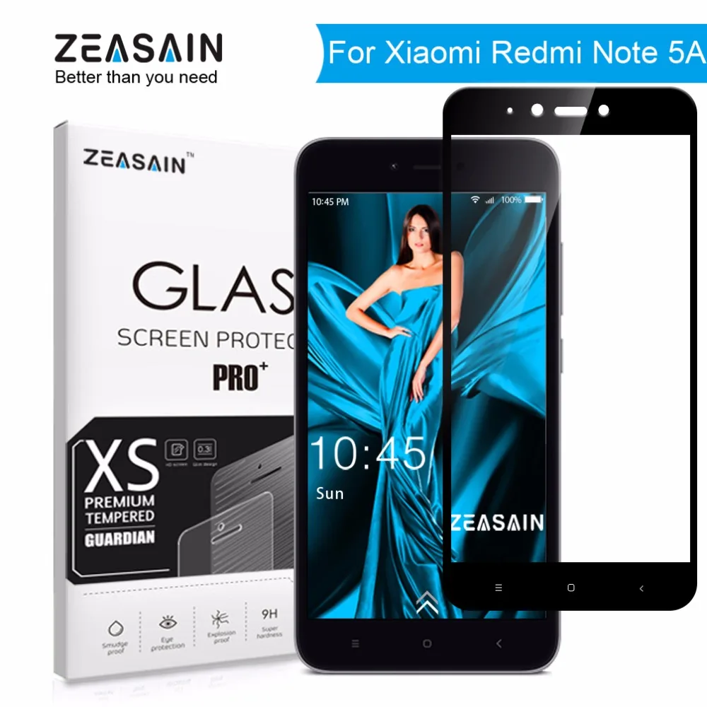 Оригинальный защитный экран ZEASAIN 2.5D с полным покрытием закаленное стекло для Xiaomi