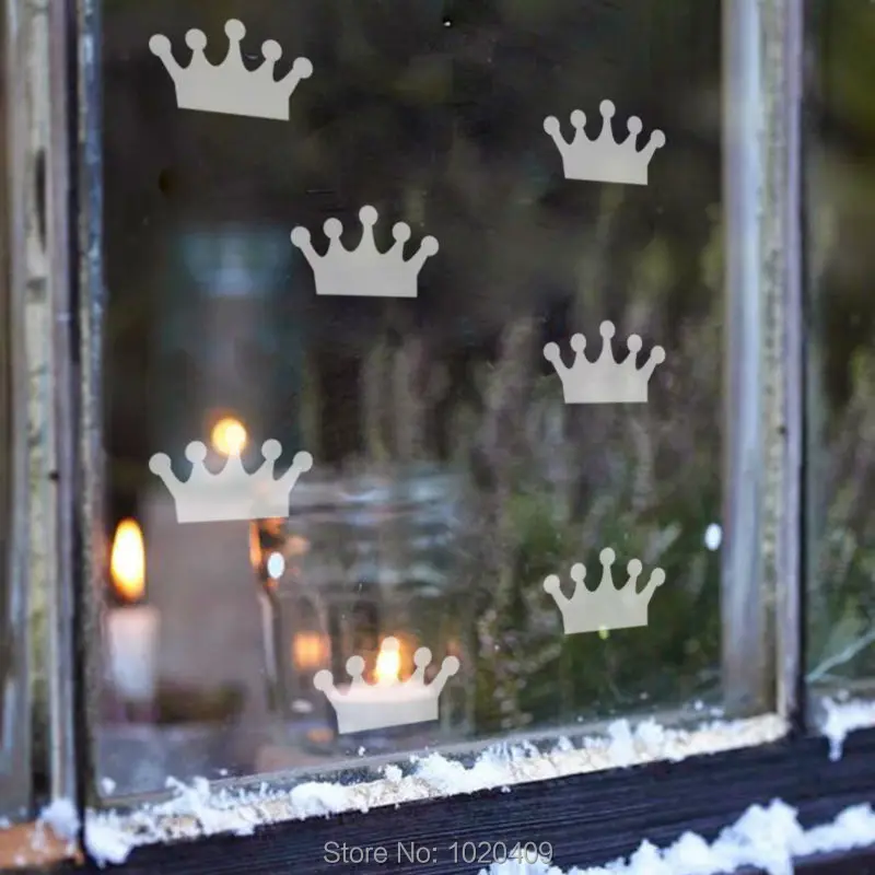 Queen King crown wall stickers nursery Multi piece sticker pattern for glass tile Fros028 | Дом и сад