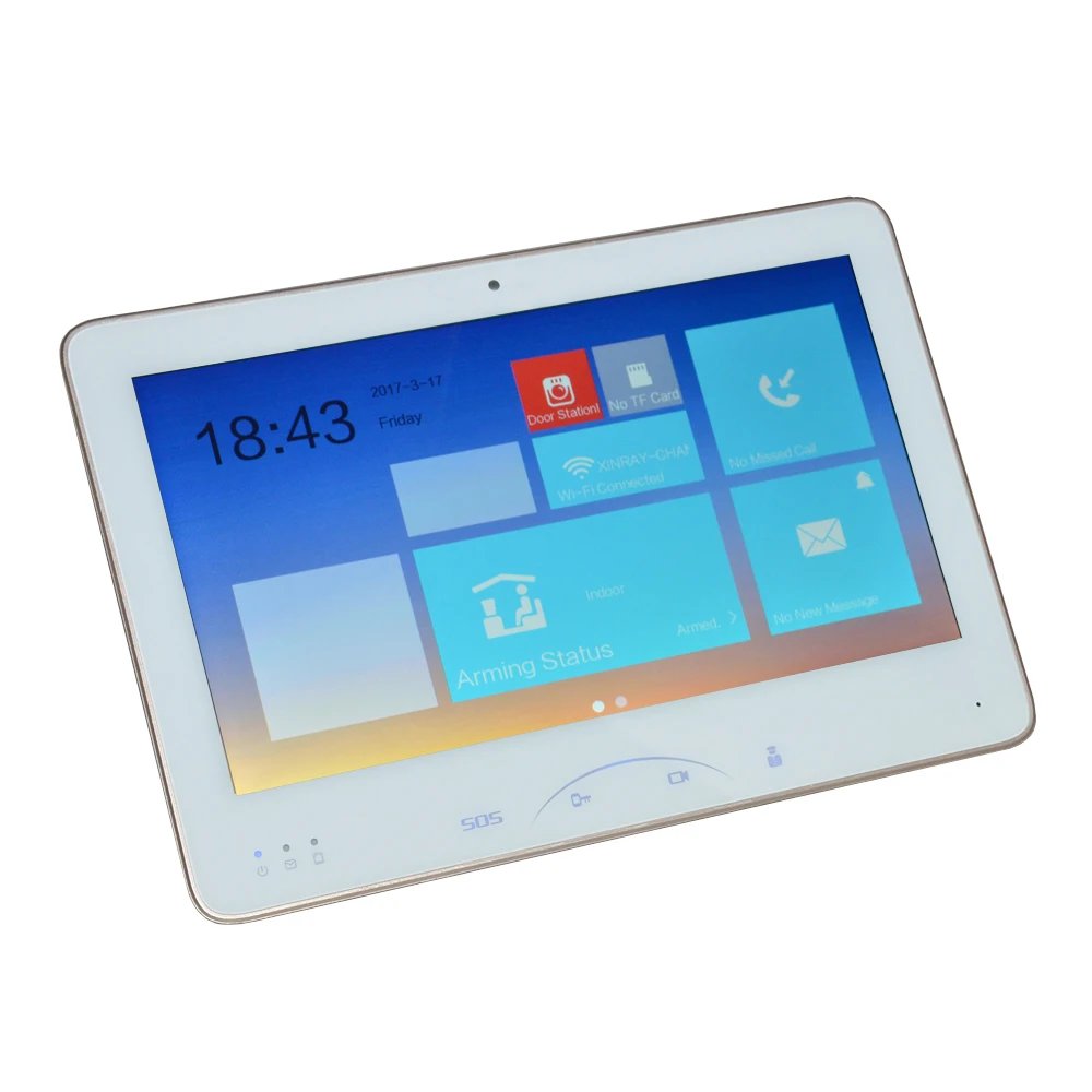 Крытый Видеодомофоны ds-kh8501-a с 10 ''Цвет Сенсорный экран 8 доступа 0.3mp Камера TF