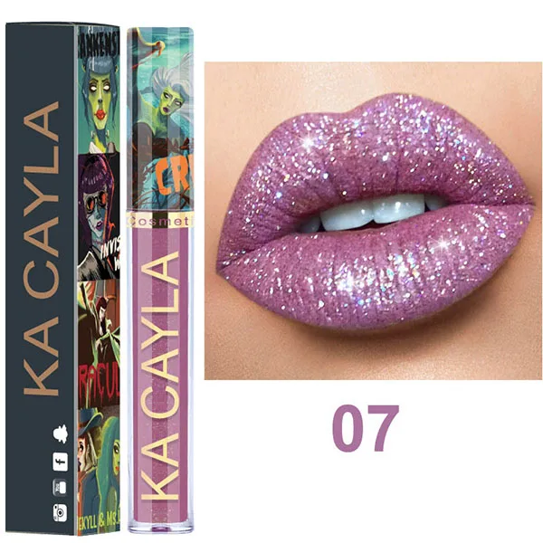 New Brand Halloween Shimmer Liquid Lipstick Metallic Matte Waterproof Lipgloss Beauty Gift Make Up Cosmetic | Красота и здоровье