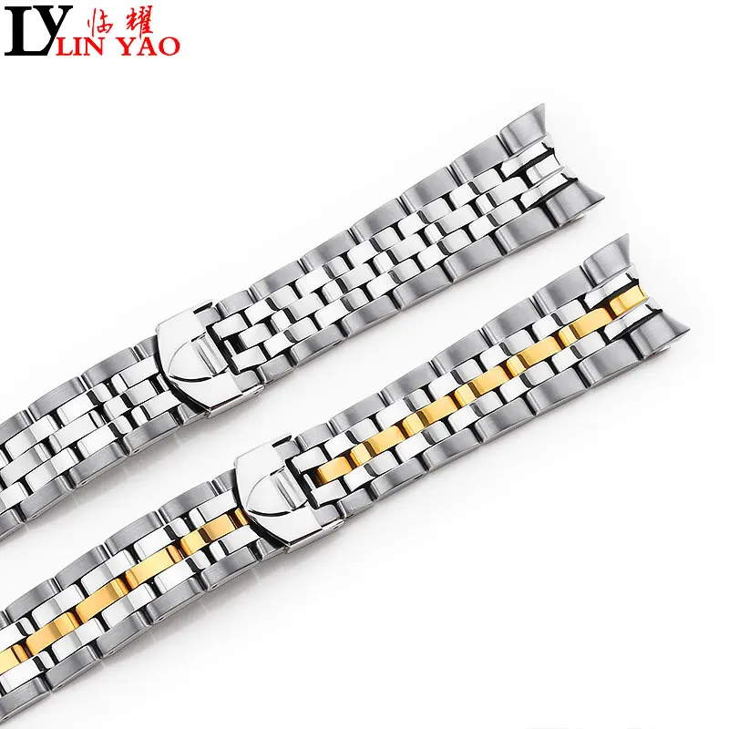 Мужские часы с изогнутым интерфейсом ремешок из стали подходят для часов Tudor