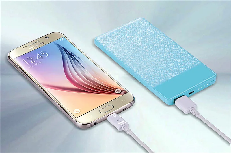 Горячий ультра тонкий внешний аккумулятор 10000 mAh power Bank 2.1A выход Быстрый смартфон портативный внешний аккумулятор зарядное устройство 15 мм