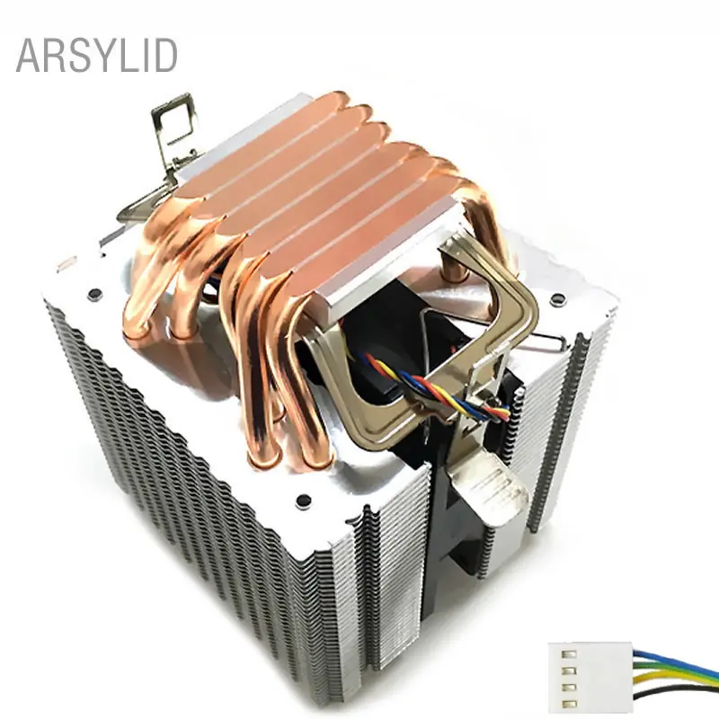 Высокое качество 4PIN кулер для процессора 115X1366 2011,6 heatpipe двухбашенный Вентилятор охлаждения 9 см, Поддержка Intel AMD