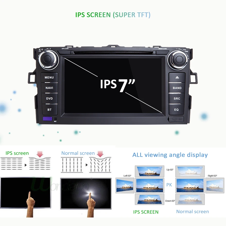 Ips DSP Android 9,0 4G 64G радио GPS 2 DIN в автомобиль для TOYOTA AURIS Altis COROLLA 2012 2013 Навигация стерео экран dvd-плеер