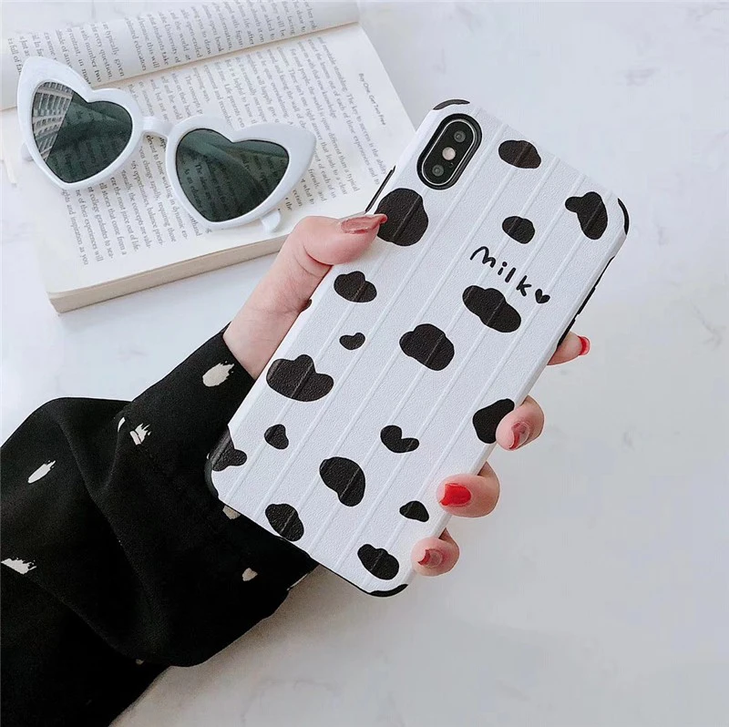 GlamPhoneCase милый мультяшный чехол из коровьей кожи для iPhone X XS Max XR мягкий силиконовый