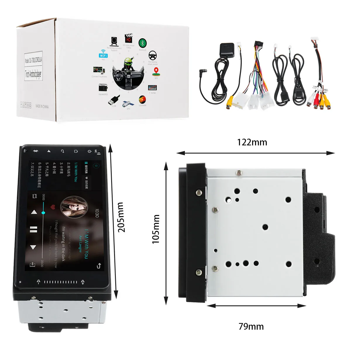 

Android 8.0 Car Multimedia Player MP5 Player Car Stereo 2DIN Quad Core WiFi GPS Radio bluetooth 7 inch Video Player for Toyota