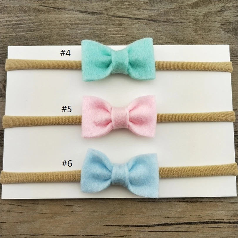Fashion Kids Girls Hariband Non-Woven Bow Headbands Solid Hair Band Accessories Headwear Soft Elastic Nylon | Детская одежда и