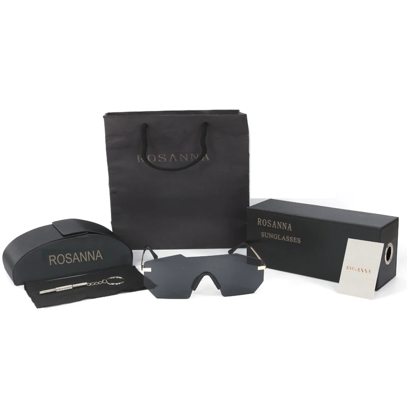 Женские винтажные солнцезащитные очки ROSANNA цветные без оправы в стиле ретро