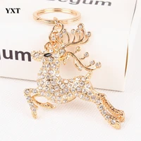 spotted deer cervus nippon lovely cute crystal charm purse handbag car key keyring keychain party wedding friend gift