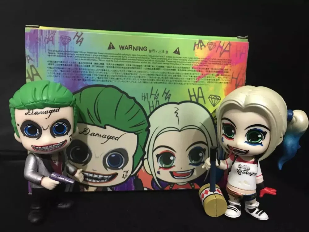 NEW hot 10 cm 2 pz/set Suicide Squad Harley Quinn Joker action figure toys collection regalo Di Natale con la scatola | Игрушки и хобби