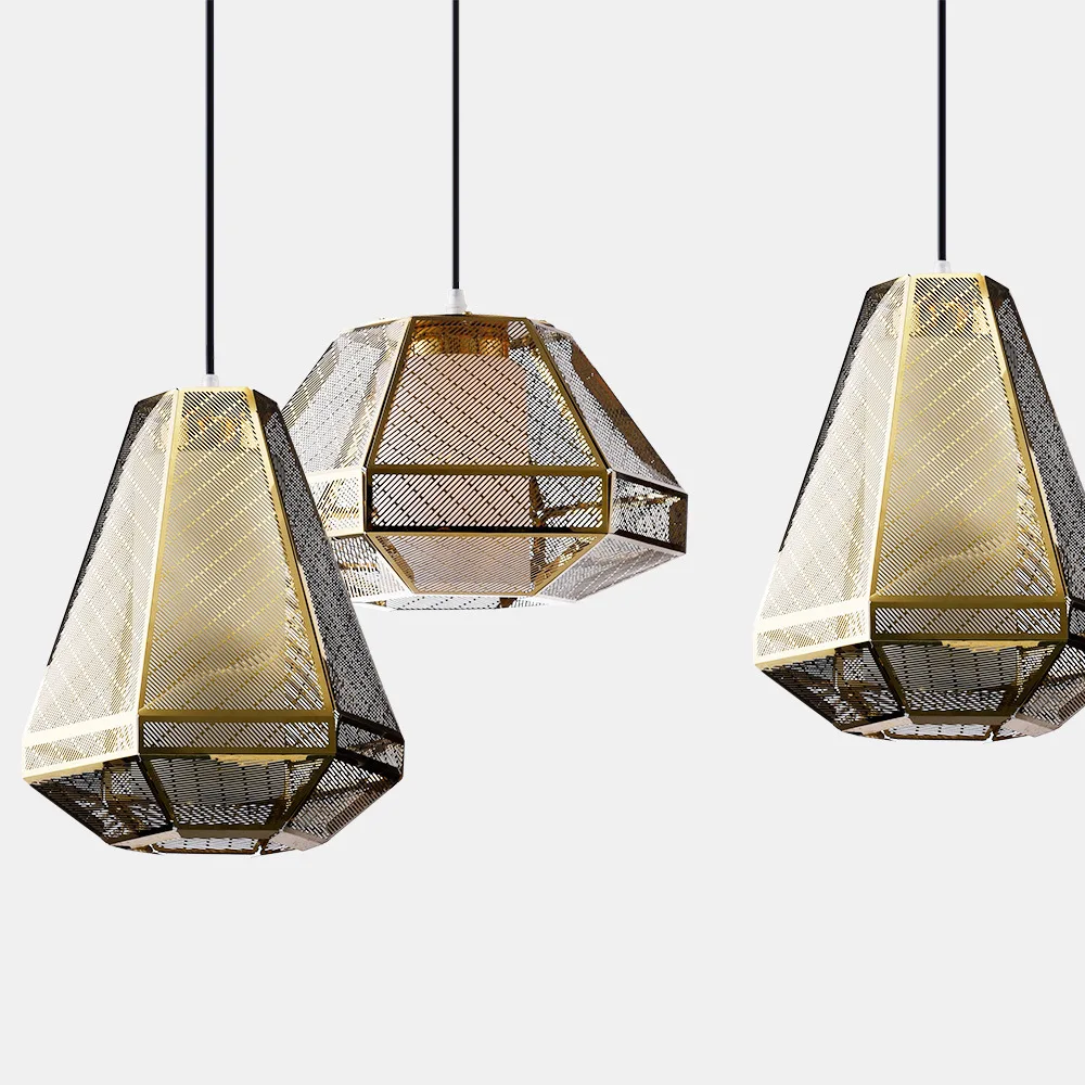 Modern style iron gold pendant light living room bedroom minimalist restaurant Nordic clothing decoration | Лампы и освещение