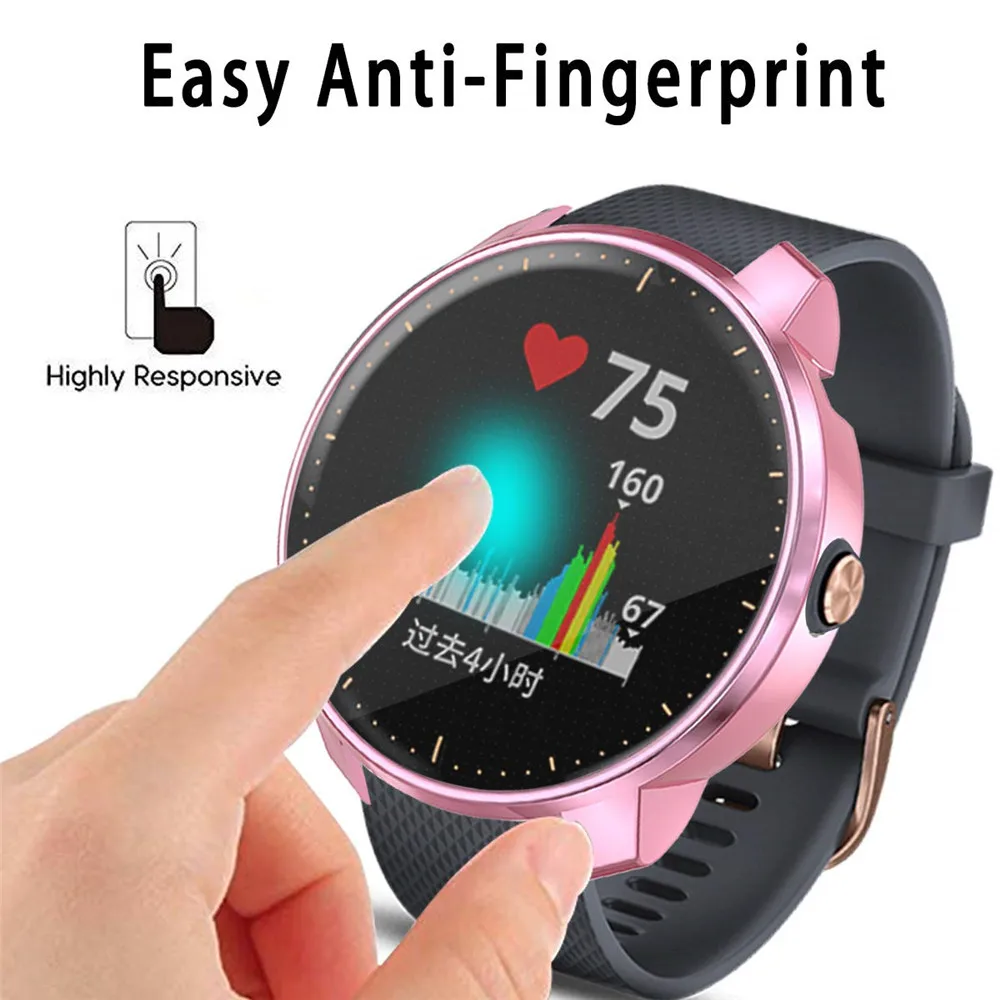 Легкая защита экрана полная для Garmin Vivoactive 3 Music/CAME/SQ чехол часов мягкий из ТПУ
