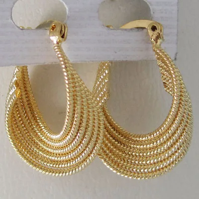 Серьги с овальным кольцом в форме веревочки желтое золото 0 98 дюйма 59 | Украшения и