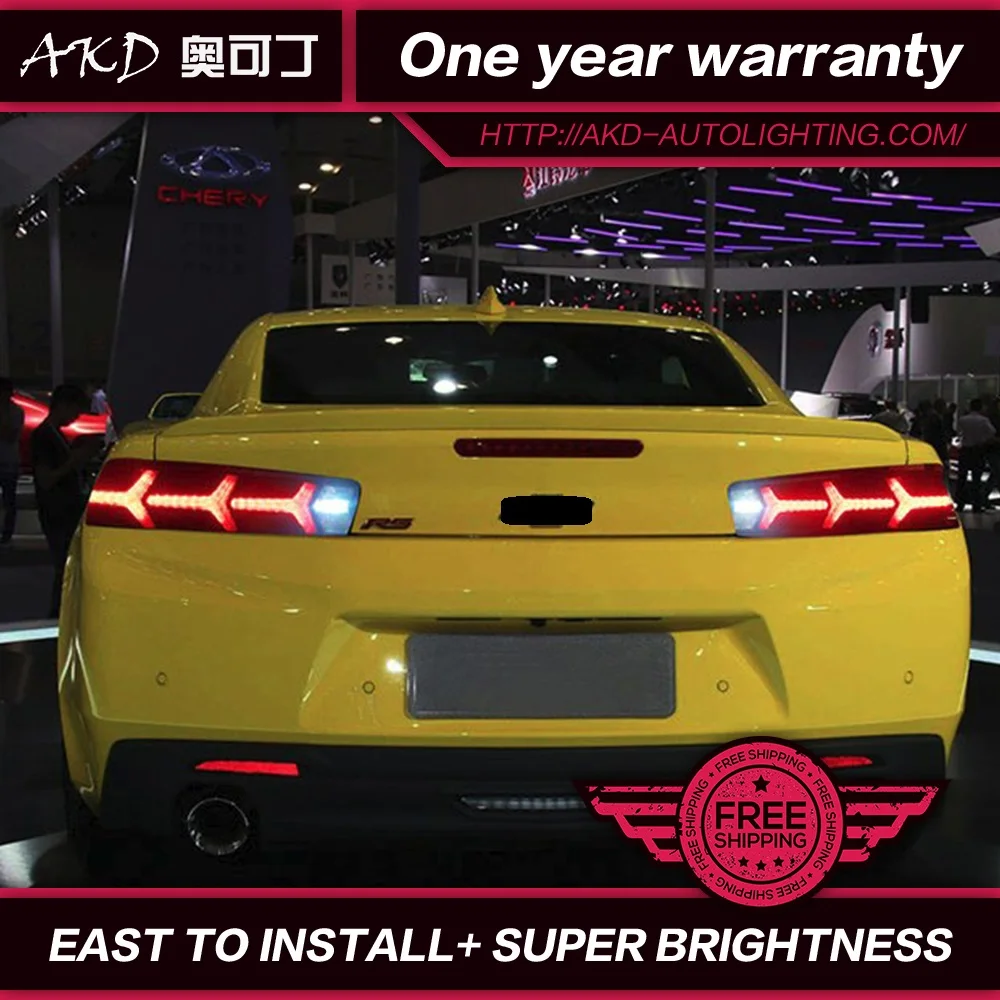 AKD Car Styling For Chevrolet Camaro 2016-2018 taillights LED Dynamic turn signal Tail Lights Rear Lamp DRL+Brake+Park | Автомобили и