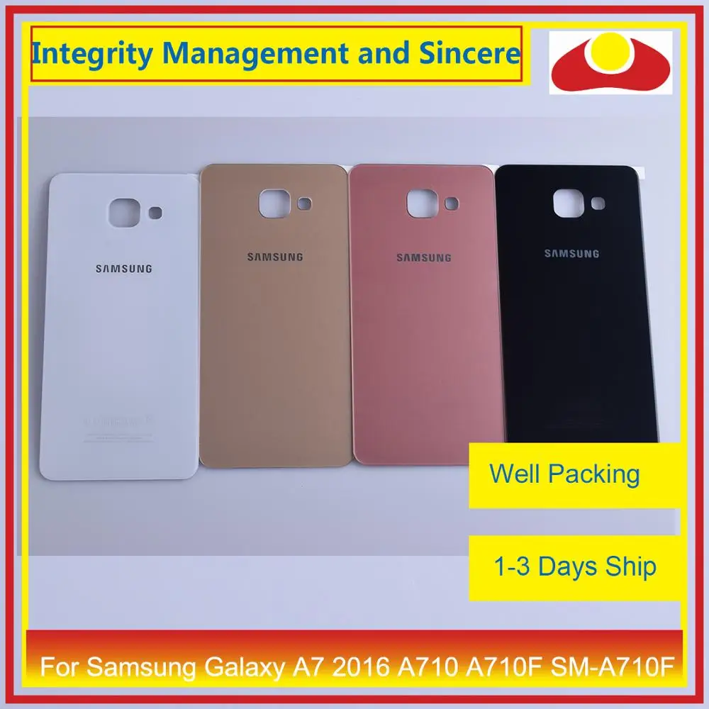 Оригинальная задняя крышка батарейного отсека для Samsung Galaxy A7 2016 A710 A710F|Корпусы и