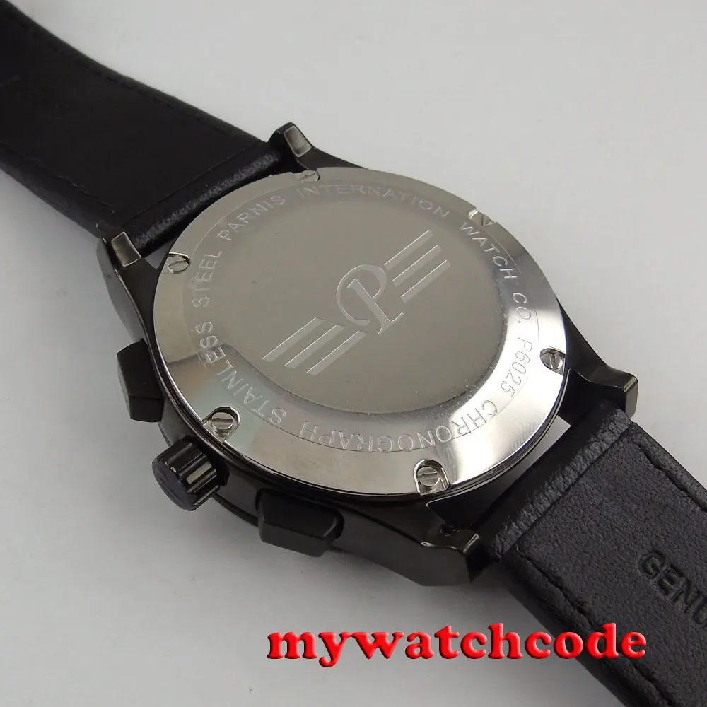 Кварцевые мужские часы parnis P631 с черным циферблатом 44 мм|watch men|watch men watchwatch watch |