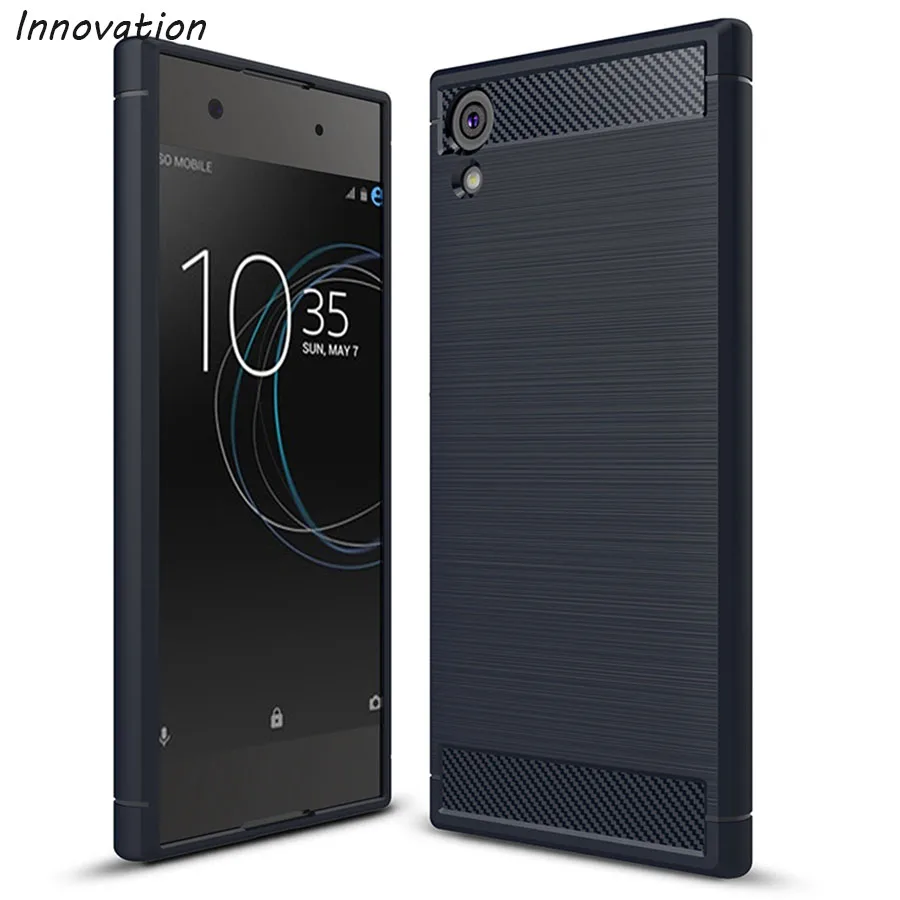 

For Sony XA1 Ultra Carbon Fiber Brushed TPU Case Rugged Shockproof Hybrid Armor Rubber Case For Sony Xperia XA1 Ultra 6.0 Inch