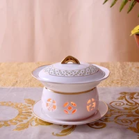 hotel club tableware a winged bowl with covered candle alcohol heating and thermal insulation continuous furnace of birds nest