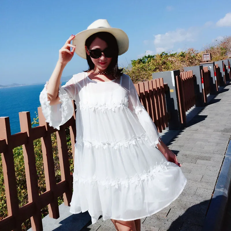 Платья для мамы и дочки мини-платье с цветочным принтом рукавами одежда платье