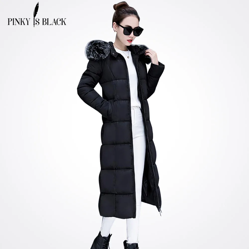 Женская куртка с капюшоном PinkyIsBlack теплая хлопковая размера плюс 3XL на осень и