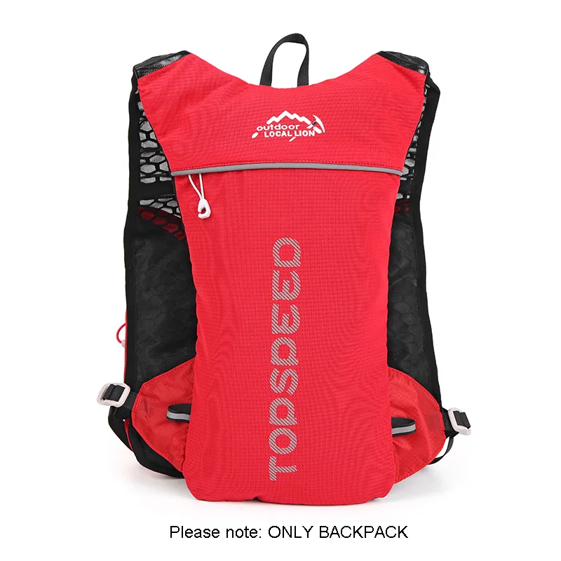 RED Backpack Местное Лев 5L Велосипедный спорт гидратации рюкзак бег Сумочка для бега трусцой марафон мешок Велоспорт Спортивная сумка 3 цвета - Цвет: RED Backpack