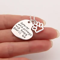 forever always my baby youll be pet paw print pendant necklace memorial tag necklaces pendant choker