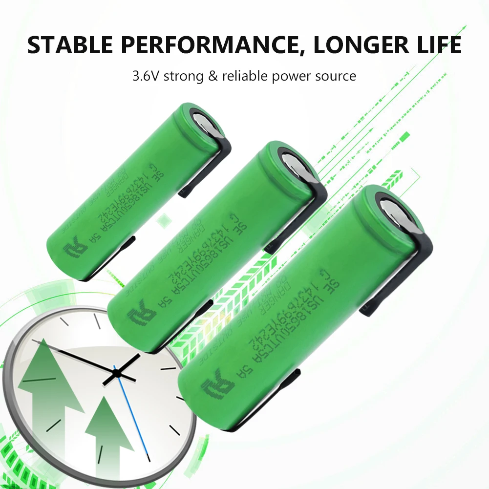 Высокая 35A натуральная US18650VTC5A 18650 батарея 2600mAh литиевая аккумуляторная батарея Сварка никелевый лист батарея для фонарика