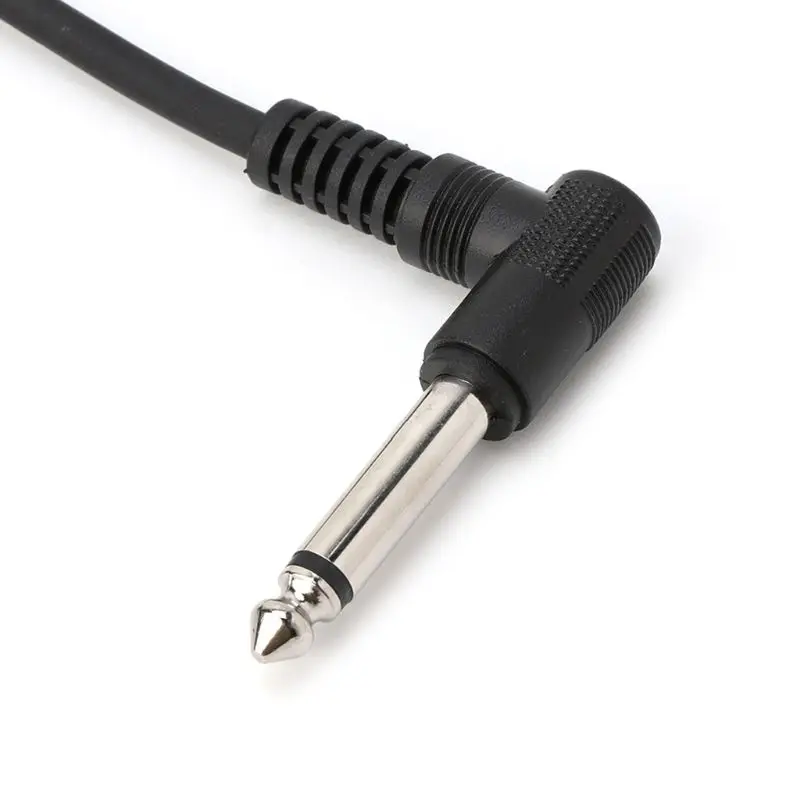 

Free shipping 3M/10 Feet Instrument Guitar Audio Cable 6.35mm Straight To Right Angle Plug
