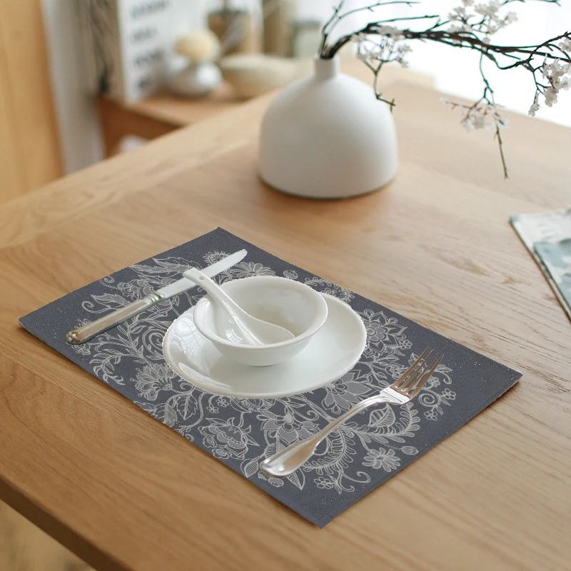 Геометрическая Мандала с принтом 42*32 см Салфетка Свадебная Посуда Украшение