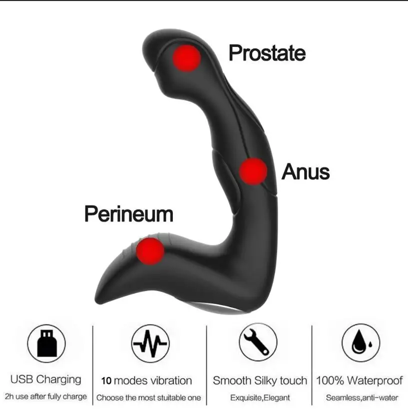 Bellswin Adult Sex Toys for Men Anal Plug Vibrator 10 Speeds Prostate Massage Butt Vibrating Male Masturbator Erotic | Красота и