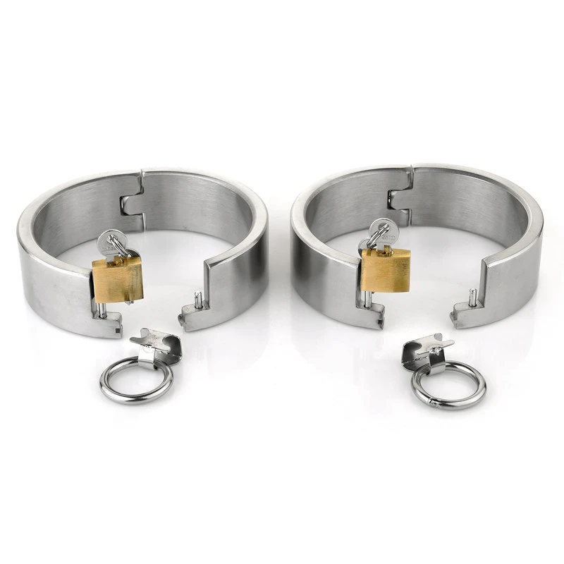 Наручники из нержавеющей стали Hi Q наручники кляп рабства БДСМ взрослые игры секс