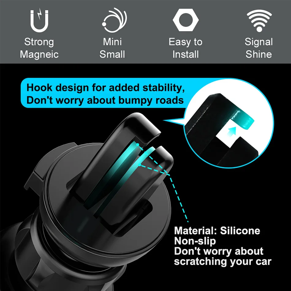 caseier ultra magnetic car phone holder air vent mount magnet car holder for your mobile phone stand suporte celular ppara carro free global shipping