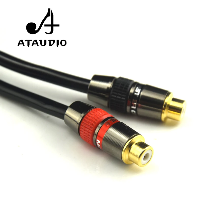 Аудиокабель ATAUDIO Hifi 3 5 мм штекер на 2RCA гнездо 4N OFC к RCA|rca audio cable|3.5 to rcaaudio cable |