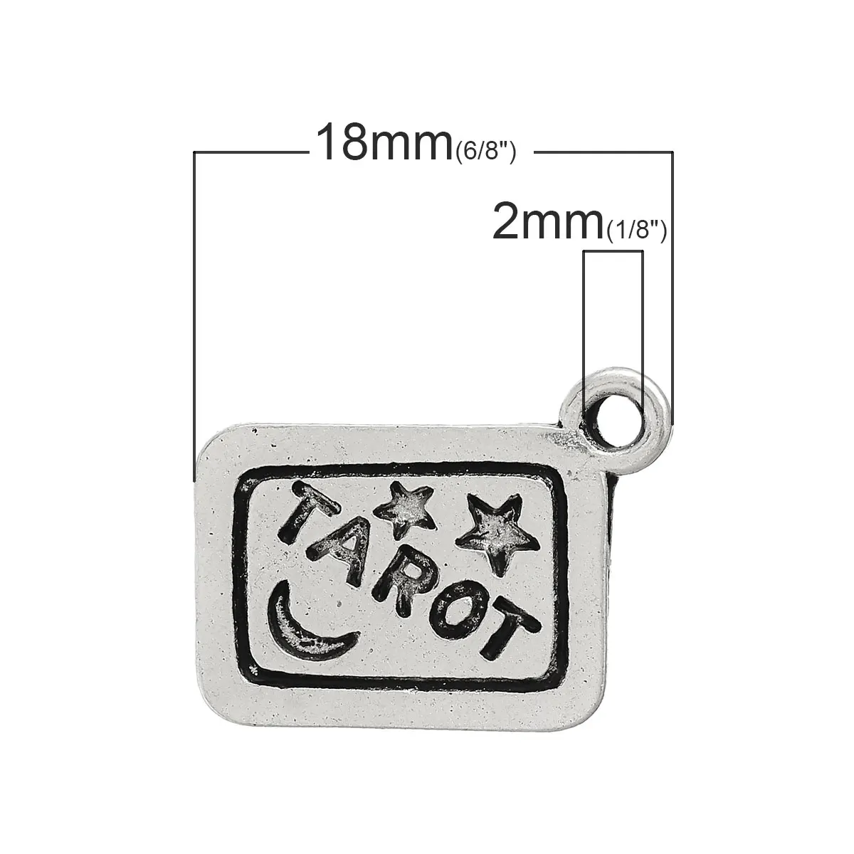 DoreenBeads амулет кулоны прямоугольные резьбовые для подвесок Таро 18 мм x 14 20 шт. |
