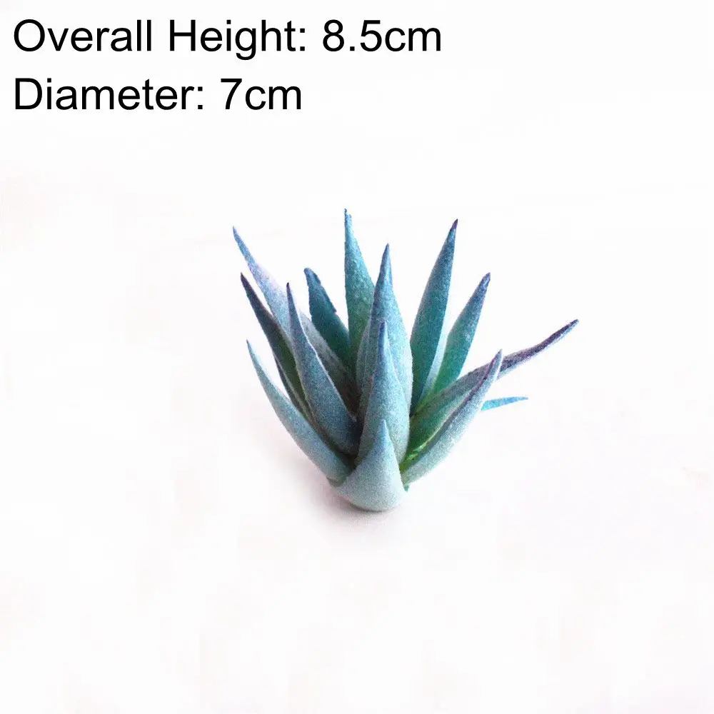 Artificial Blue Flocking Succulents Plants Home Garden Decoration Desktop Bonsai DIY Wedding Plants Wall Plante Artificielle - Цвет: Fei Zhou Lu Hui