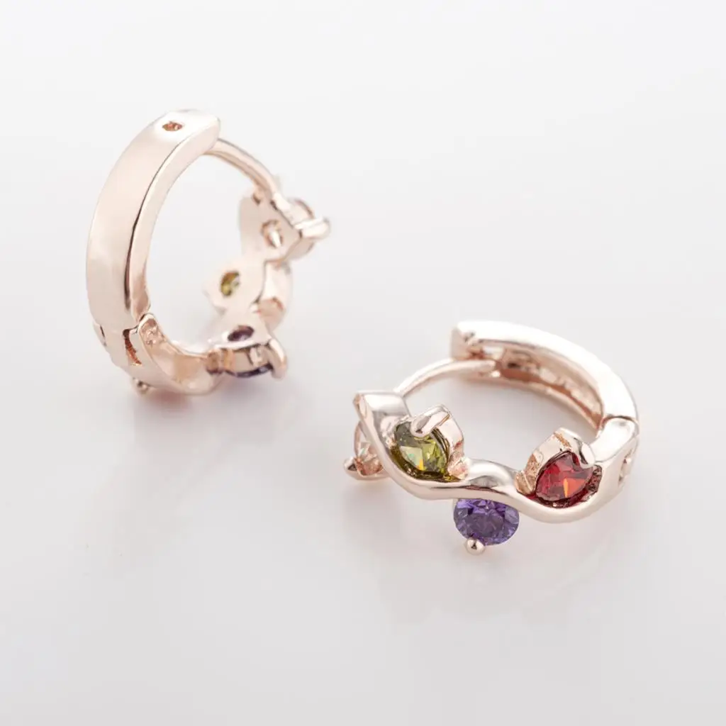 Новые посеребренные разноцветные свадебные серьги-подвески со стразами и