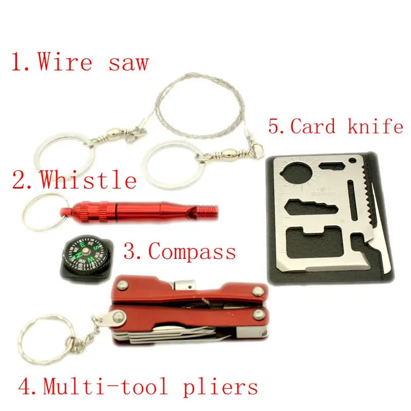 1 КОМПЛЕКТ Наружного Оборудования Аварийный Мешок Survival Kit Box Самопомощь SOS