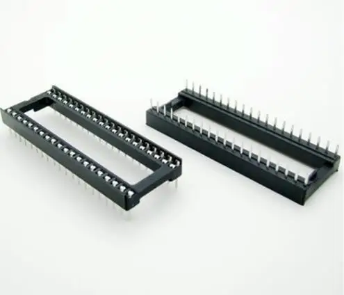 

12PCS/Lot 40 Pin DIP Square Hole IC Sockets Adapter 40Pin Pitch 2.54mm Connector Resistor