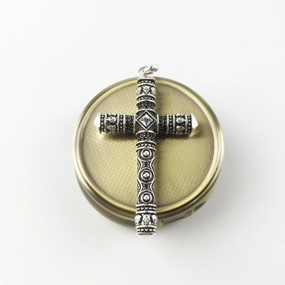 Подвески синий этнический крест череп циркония Проложить для женщин и мужчин