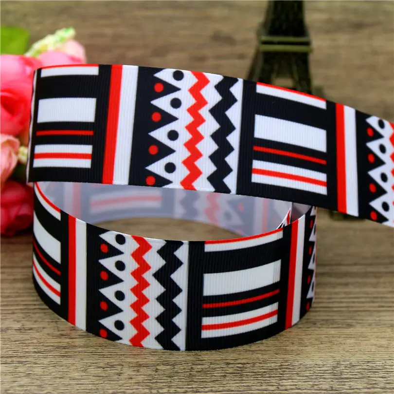 DUWES 1,5 '' клетчатая Геометрическая напечатанная лента корсаж аксессуар hairbow головной убор DIY Украшение 38 мм D762 - Цвет: 2