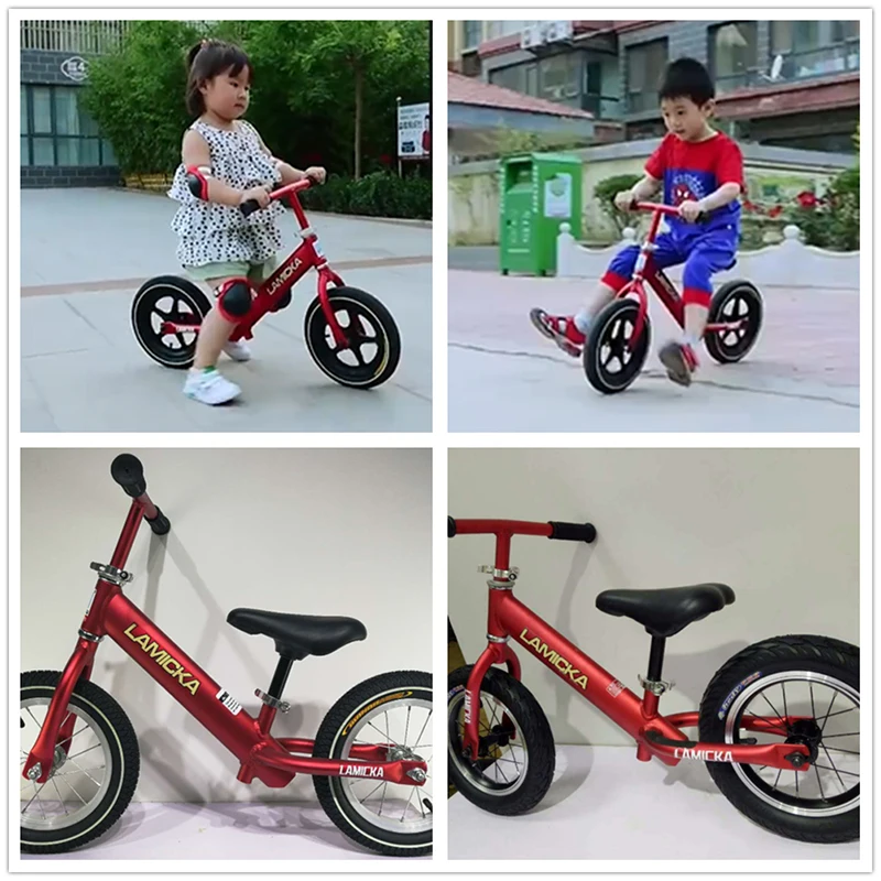 

Infant Shining 12 Inch Children's Balance Car Ultra Light Aluminum Alloy 2-3-6 Year Old Baby Sliding Two-wheeled Inflatable