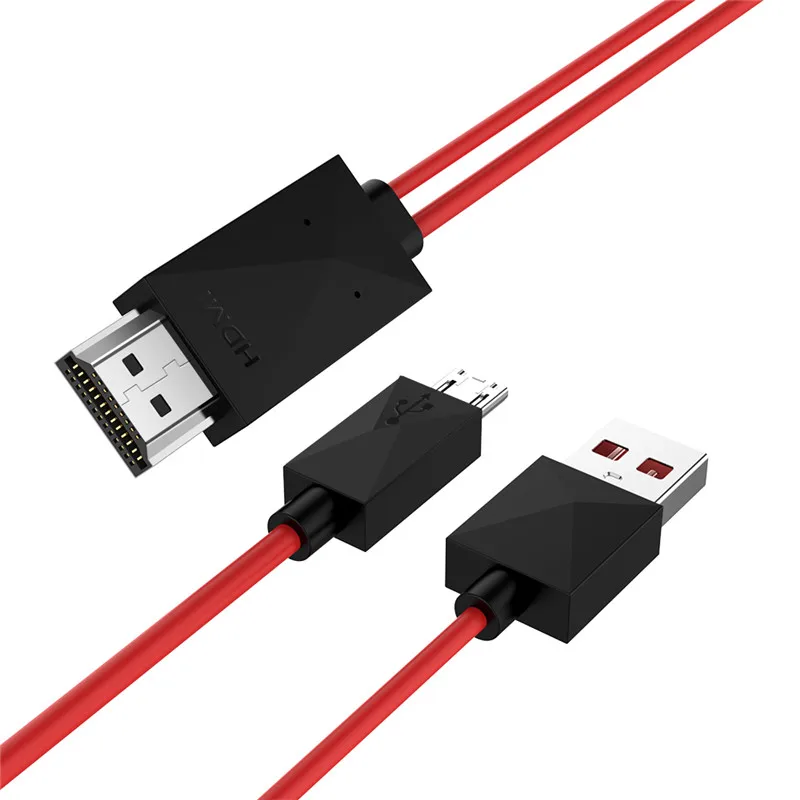 Robotsky Micro usb адаптер HDMI 11Pin штекерным HDMI USB Мужской 1080 P ТВ конвертер кабель для samsung Galaxy S4 S5 S6 края Примечание 3