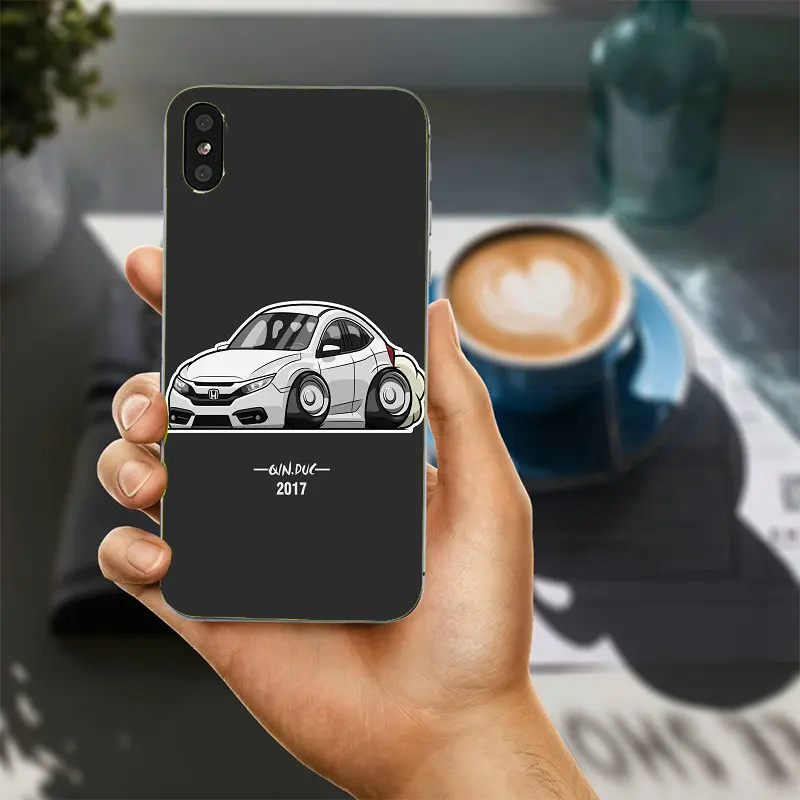 Супер автомобиль Honda H крыло логотип для iPhone 4 4S 5 5S 5C SE 6 6S 7 8 Plus X Coque чехол мягкий ТПУ