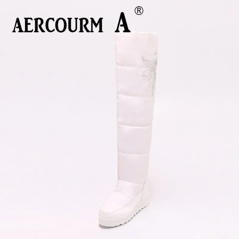 Aercourm A 2018 г. Лидер продаж Новые женские ботинки модные однотонные зимние сапоги до