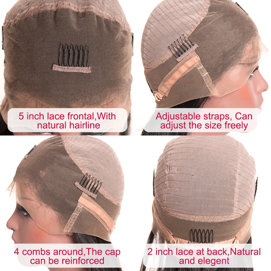 

360 Lace Frontal Wig Peruvian Straight Wig Lace Frontal Wig With Baby Hair Remy Pre Plucked 360 Lace Wig ALIPOP